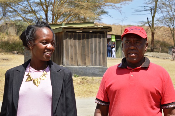 Photo:Joan Kabugu. Lynett and driver Bernard Thuo.